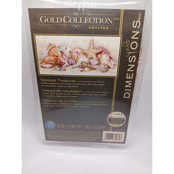 DIMENSIONS CROSS STITCH KIT - Gold Collection Petites Seashell Treasures 65035 - Picture 1 of 6